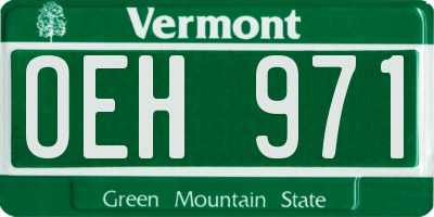 VT license plate OEH971