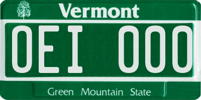 VT license plate OEI000