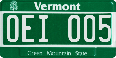 VT license plate OEI005