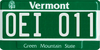 VT license plate OEI011