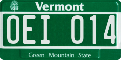 VT license plate OEI014