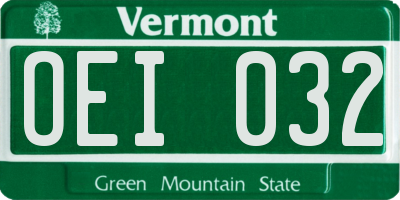 VT license plate OEI032