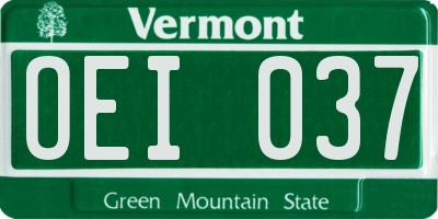 VT license plate OEI037