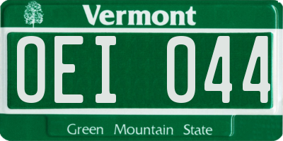 VT license plate OEI044
