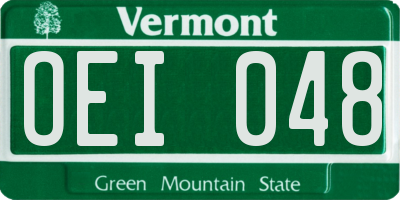VT license plate OEI048