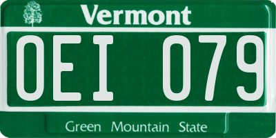 VT license plate OEI079