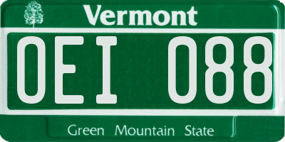 VT license plate OEI088