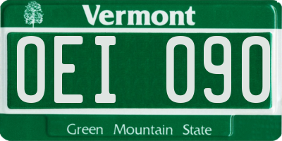 VT license plate OEI090
