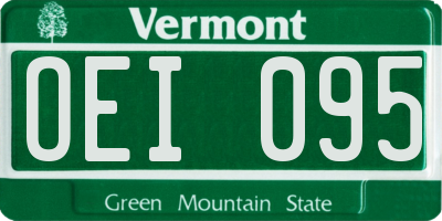VT license plate OEI095