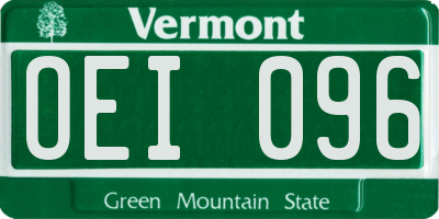 VT license plate OEI096