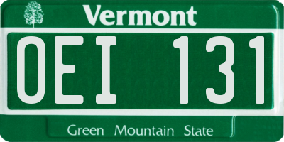 VT license plate OEI131