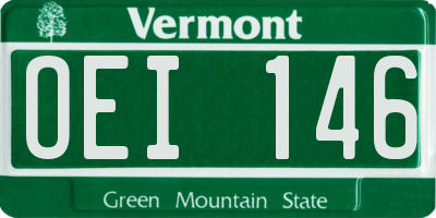 VT license plate OEI146