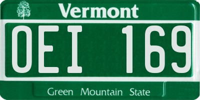 VT license plate OEI169