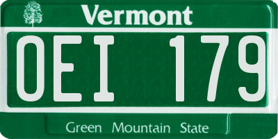 VT license plate OEI179