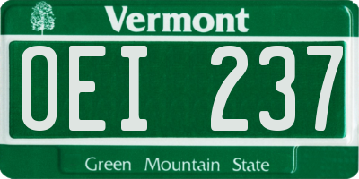 VT license plate OEI237