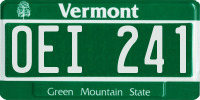 VT license plate OEI241