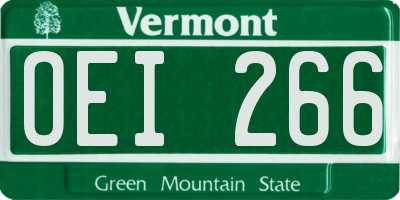 VT license plate OEI266