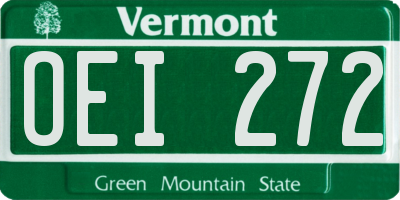 VT license plate OEI272