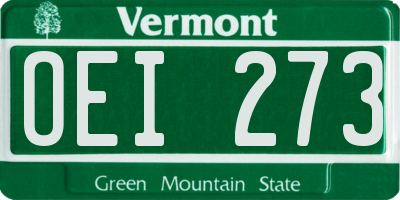 VT license plate OEI273