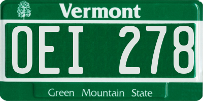 VT license plate OEI278