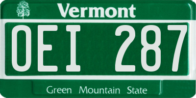 VT license plate OEI287