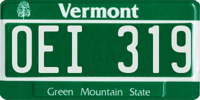 VT license plate OEI319