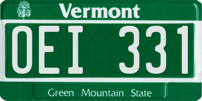 VT license plate OEI331