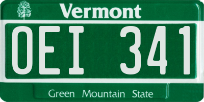VT license plate OEI341