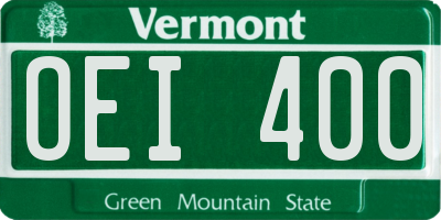 VT license plate OEI400