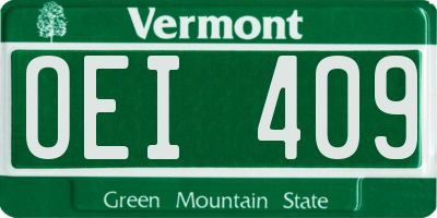 VT license plate OEI409