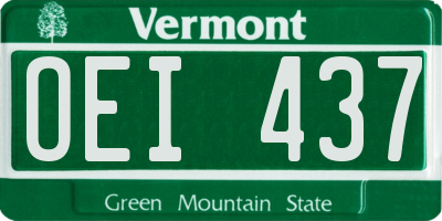 VT license plate OEI437