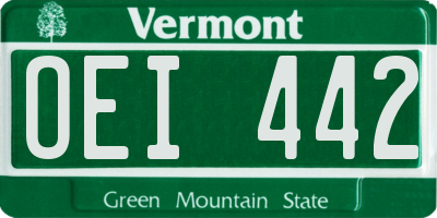 VT license plate OEI442