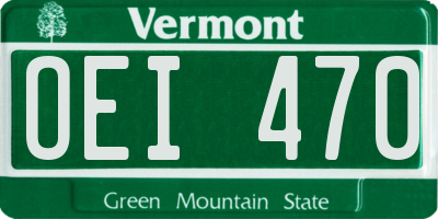 VT license plate OEI470