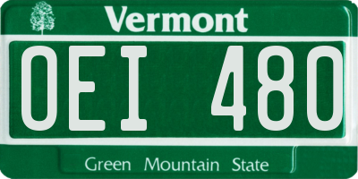 VT license plate OEI480