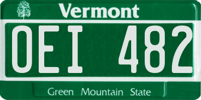 VT license plate OEI482