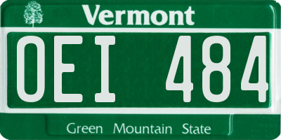 VT license plate OEI484