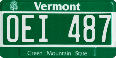 VT license plate OEI487