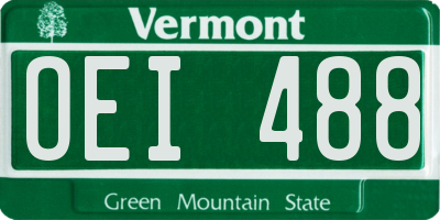 VT license plate OEI488