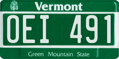 VT license plate OEI491