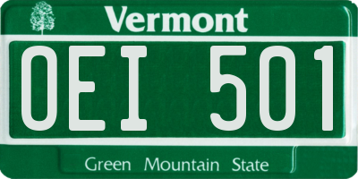 VT license plate OEI501