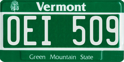 VT license plate OEI509