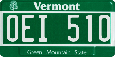 VT license plate OEI510