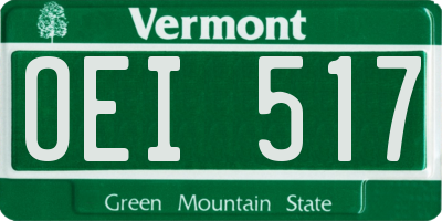VT license plate OEI517