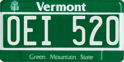 VT license plate OEI520
