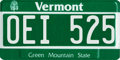 VT license plate OEI525