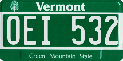 VT license plate OEI532