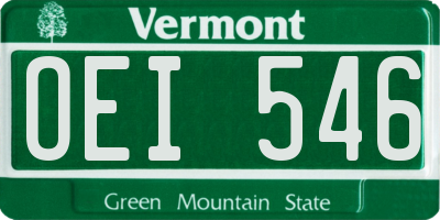 VT license plate OEI546