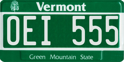 VT license plate OEI555