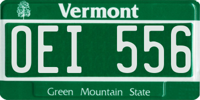 VT license plate OEI556