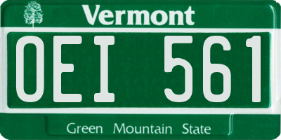 VT license plate OEI561